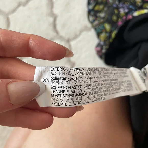 Zara Draped Floral  Halter Mini Dress Size Medium - Picture 11 of 11